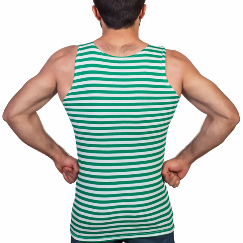 Майка тельняшка летняя «Пограничные Войска», хлопок, (зеленая полоса) Майка тельняшка летняя «Пограничные Войска», хлопок, (зеленая полоса)