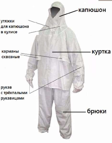 Костюм Маскхалат белого цвета СССР